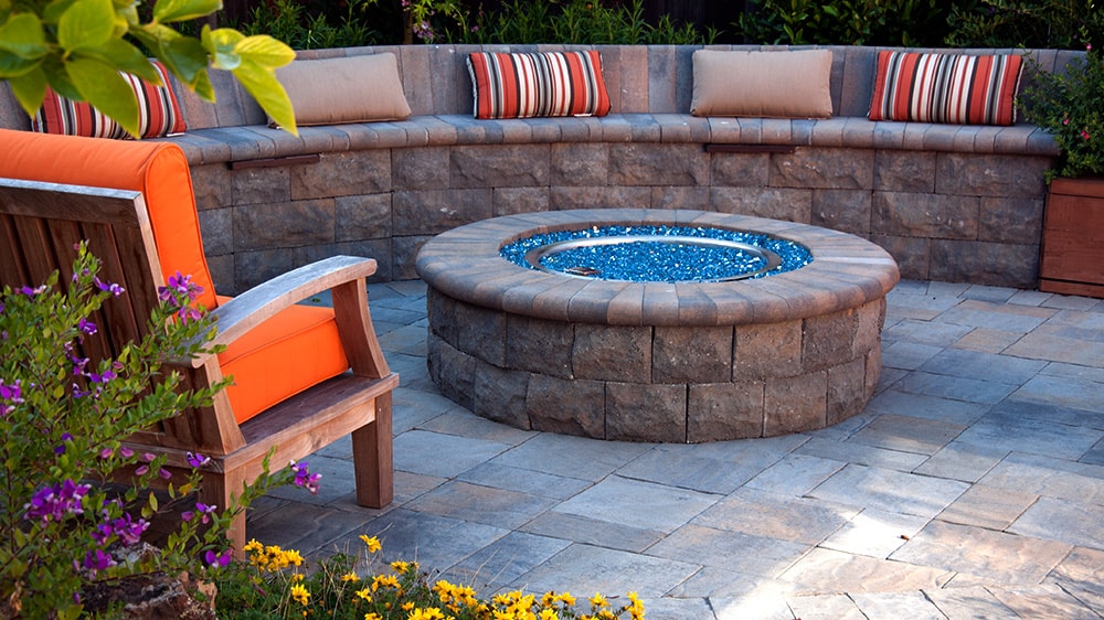patio paver stone firepit