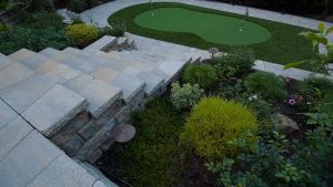 luxury backyard landscape
