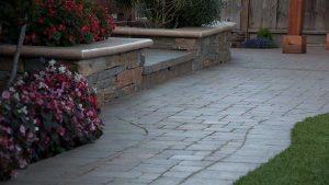paver patio paver stones paver wall retaining wall landscape steps synthetic lawn