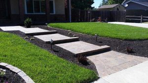 paver patio paver stones paver wall retaining wall landscape steps synthetic lawn