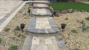 paver patio paver stones paver wall retaining wall landscape steps synthetic lawn