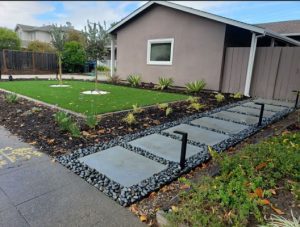 front yard paver steps