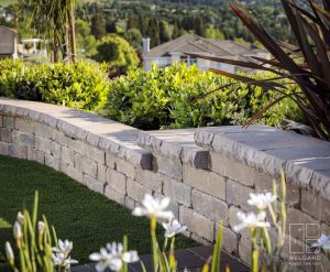 Paver Wall retaining wall paver steps paver stone walkway synthetic lawn