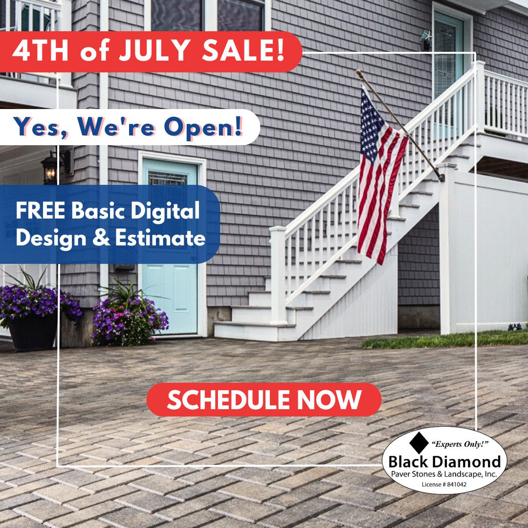 4th of July Black Diamond Paver Stones & Landscape