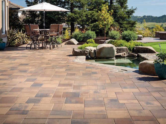 A custom paverstone driveway and the digital design used to create it