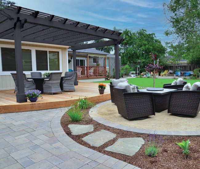 A San Jose backyard with a pergola