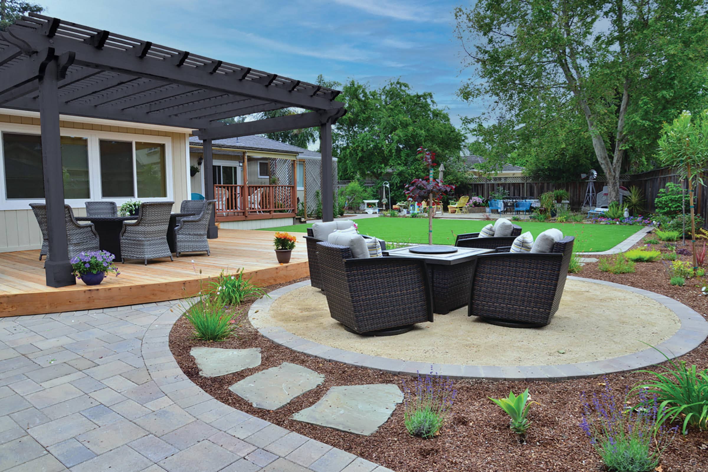 backyard design pergola